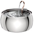 304 Stainless Steel Pet Water Fountain 4L/135 Oz with Faucet Silent Filter Automatic Dog Water Fountain Live Water Circulation